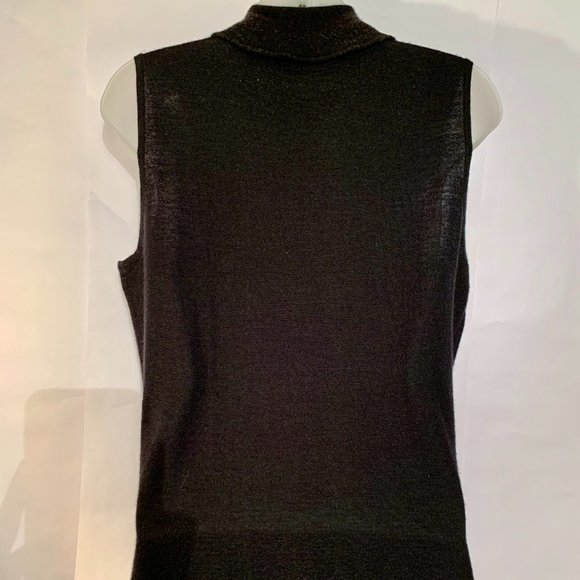 $25 CASHMERE Sleevless Tahari Black Turtle Neck - Picture 4 of 8